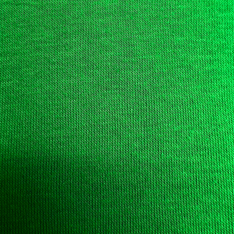 Tela de vellón de sudadera de ocio verde lima